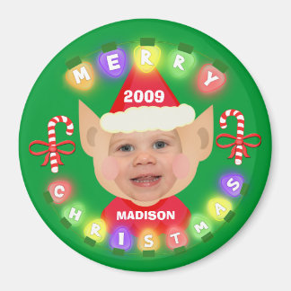 Père Noël Helper Custom Photo Magnet