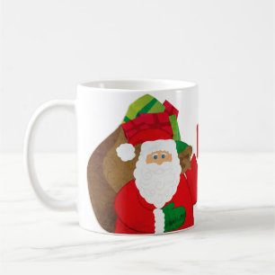 Père Noël "Ho Ho Ho Joyeux Noël" tasse blanche