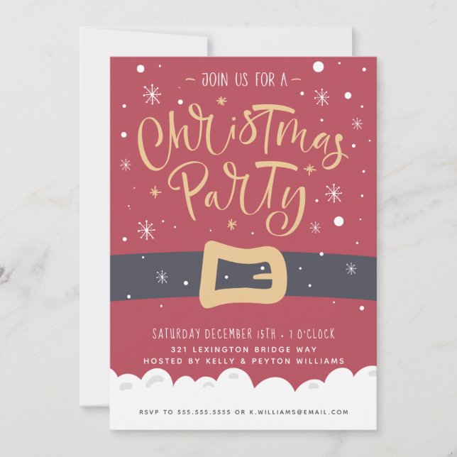 Père Noël | Invitation à la fête de Noël (Devant)