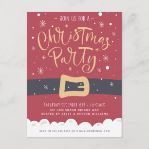 Père Noël Invitation à la fête de Noël