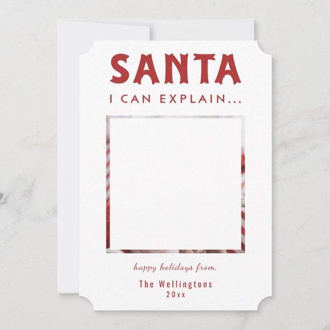 père Noël Je Peux Expliquer Le Carte photo Humour  (Devant)