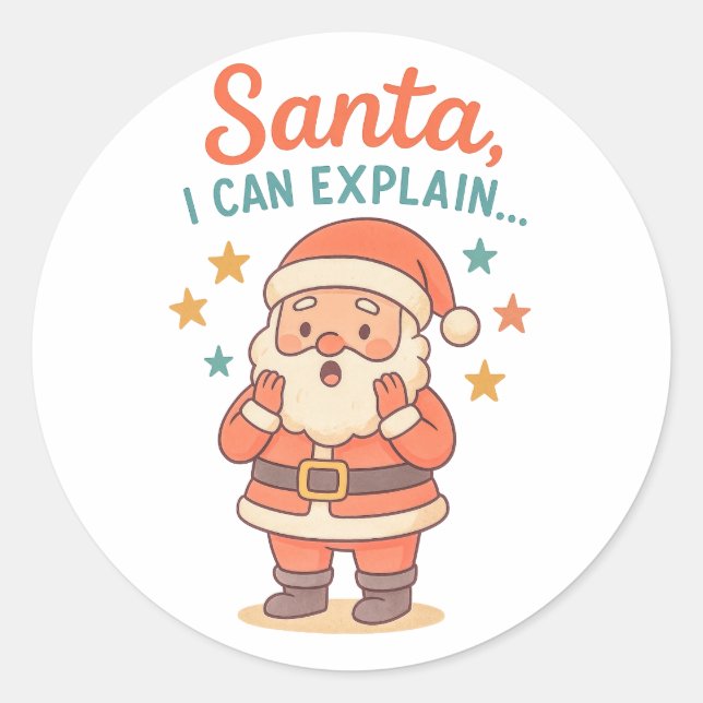 Père Noël, je peux expliquer les autocollants de N (Devant)