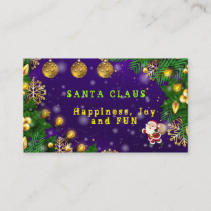 Père Noël Joyeux Carte de visite de Noël