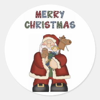 Père Noël Joyeux jouets de Noël Stickers amusants