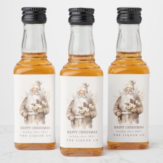 Père Noël Joyeux Noël favorise les Étiquettes de b (Bouteilles)