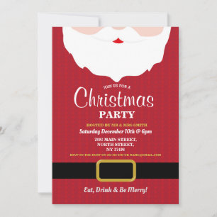 Père Noël Joyeux Noël fête Noël Invitation