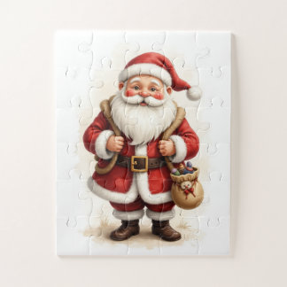 Père Noël joyeux – Puzzle de Noël
