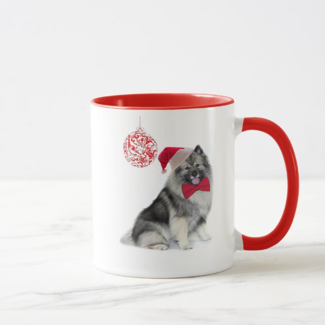 Père Noël Keeshond Christmas Mug (Droite)