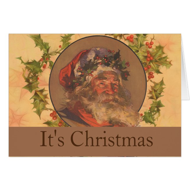 Père Noël Leyendecker Antique Victorien (Devant horizontal)