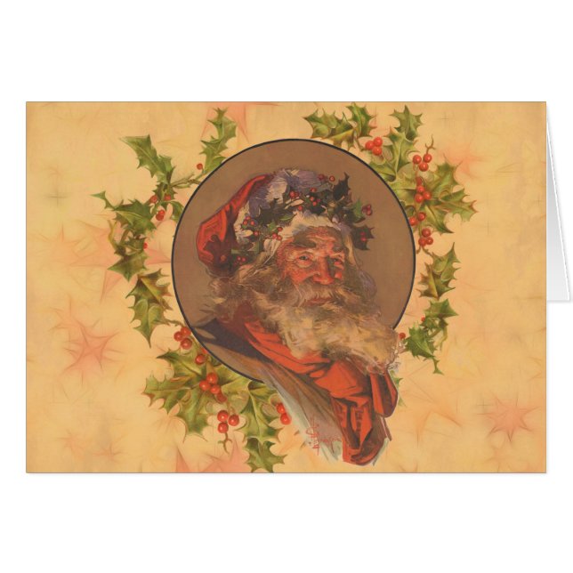 Père Noël Leyendecker Antique Victorien (Devant horizontal)