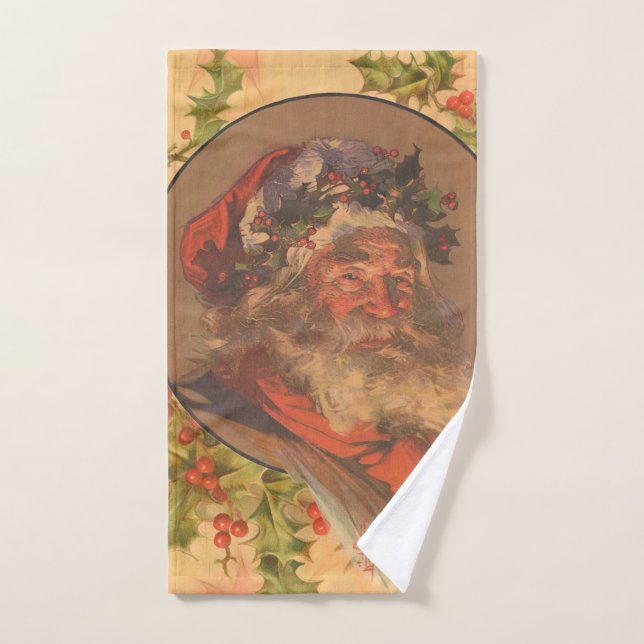 Père Noël Leyendecker Antique Victorien (Serviette à main)