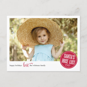 père Noël Liste Nice Carte photo de vacances