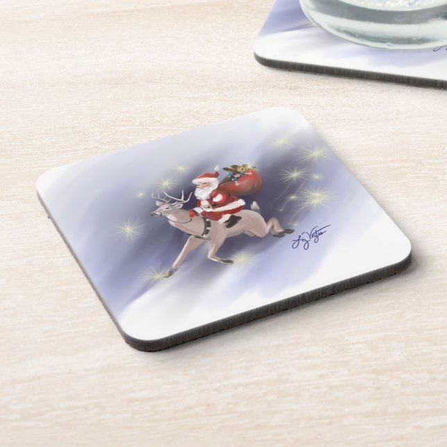 Père Noël livre des Dessous de verre (Côté gauche)