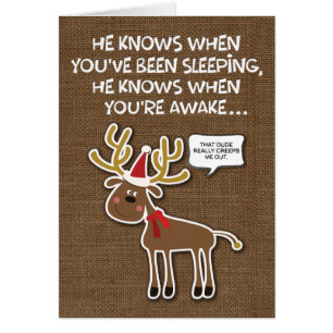 Père Noël m'effraie vraiment de la drôle de carte 