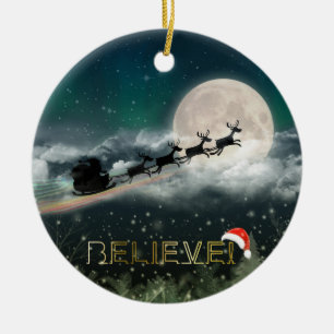 Père Noël Midnight Ride Ornement de Noël