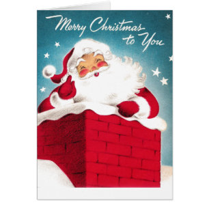 Père Noël mignonne dans une cheminée