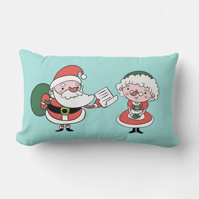 Père Noël & Mme Claus lancent des oreillers (Recto)