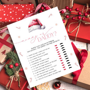 Père Noël moderne bébé maman ou papa Baby shower j