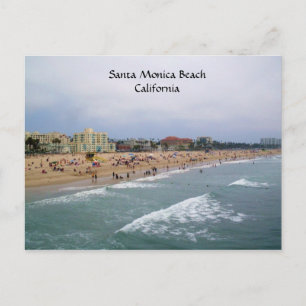 père Noël MONICA BEACH, CALIFORNIE carte postale