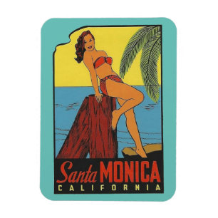 Père Noël Monica, Californie Magnet