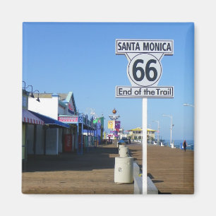 Père Noël Monica Route 66 Magnet !