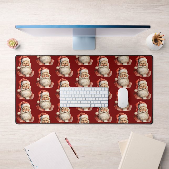 Père Noël Motif de Noël Rétro (Bureau 1)