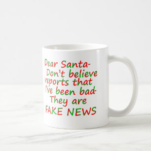 Père Noël Naughty List Fake News Mugs Cups