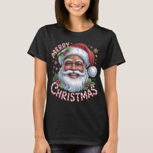 Père Noël noir T-shirt Joyeux Noël Africain Am