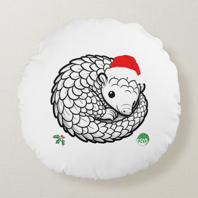 Père Noël Pangolin Coussin (Devant)