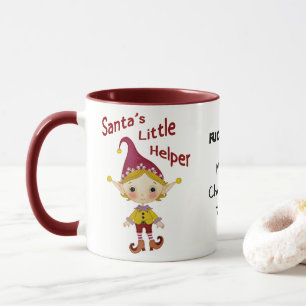 Père Noël petite aide tasse personnalisée
