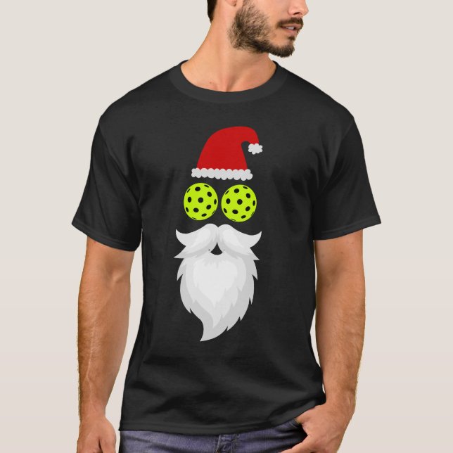 Père Noël Pickleball - T-shirt Pickleball de Noël (Devant)