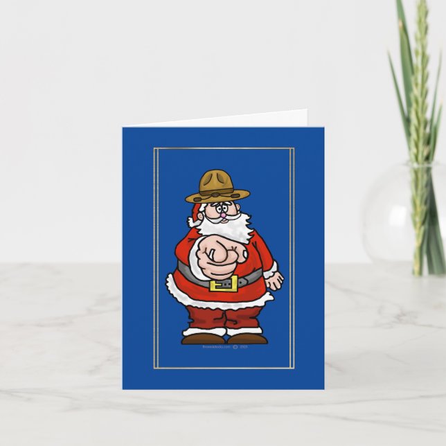 Père Noël portant la carte de Noël Casquette de la (Devant)