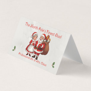 Père Noël Professionnel Tente Carte de visite M&Mm