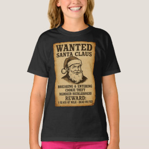 Père Noël recherché – T-shirt de vacances drôle de