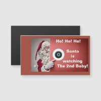 Père Noël regarde le deuxième bébé !magnet