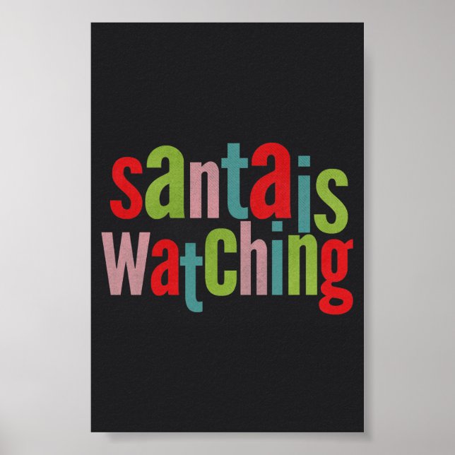 Père Noël regarde le tableau de bord coloré (Devant)
