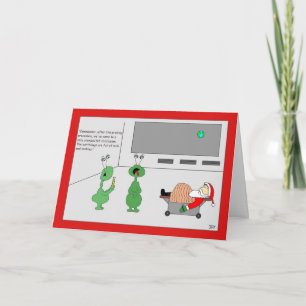 père Noël remplie de lait et de biscuits Carte de 