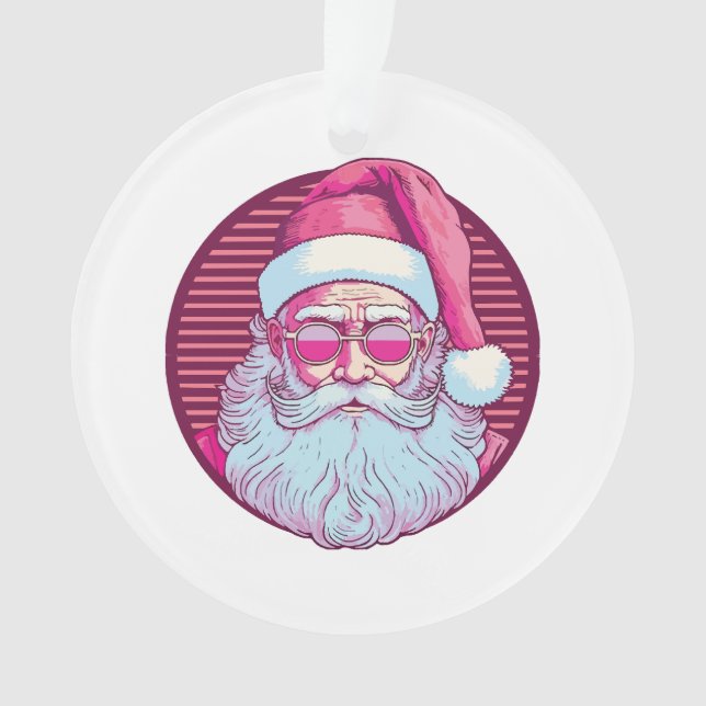 Père Noël rose rétro vintage  (devant)