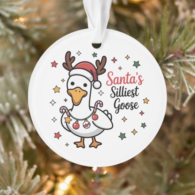 Père Noël Silly Goose Noël Canard Drôle Mignon  (Arbre)