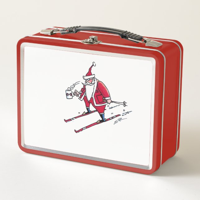 Père Noël Ski roux lunchbox (Devant)