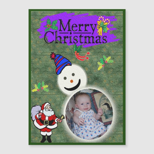 Père Noël & Snowman Ajouter Photo Noël (Devant)