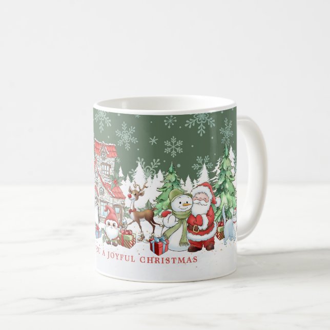 Père Noël Snowman Rudolph Cat Mug (Devant droit)