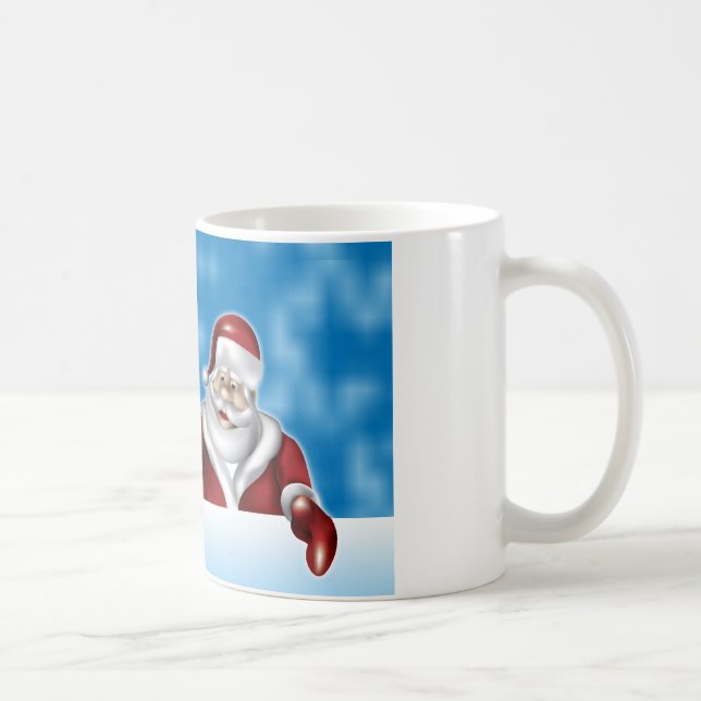 Père Noël souhaite Joyeux Noël Mug 11oz (Droite)