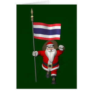 Père Noël Sucré Avec Drapeau De Thaïlande