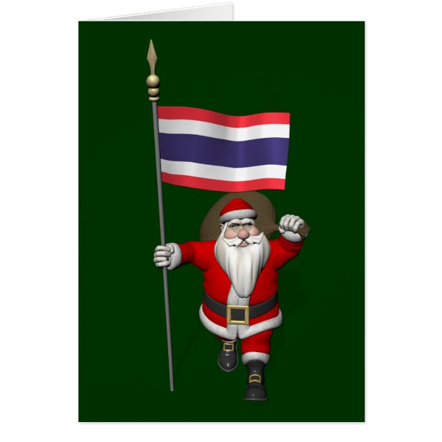 Père Noël Sucré Avec Drapeau De Thaïlande (Devant)