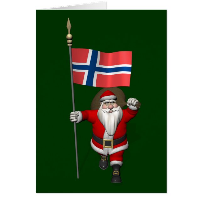 Père Noël Sucré Avec L'Ensigne De Norvège (Devant)