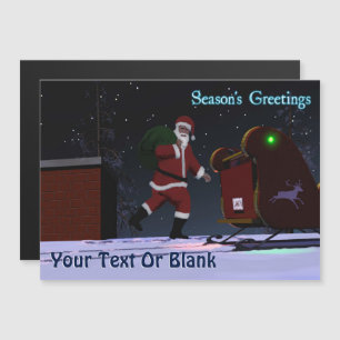 Père Noël Sur Le Toit - Bonnes Fêtes