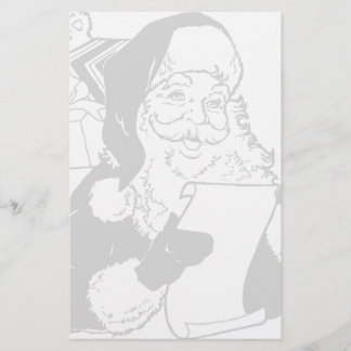 Père Noël vérifiant sa liste