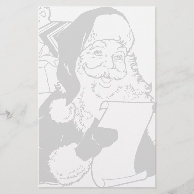 Père Noël vérifiant sa liste (Devant)