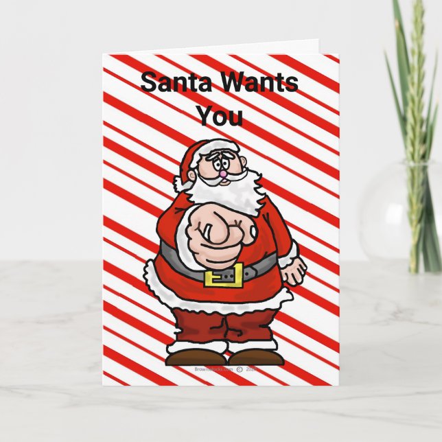 Père Noël veut du papier toilette amusant carte de (Devant)